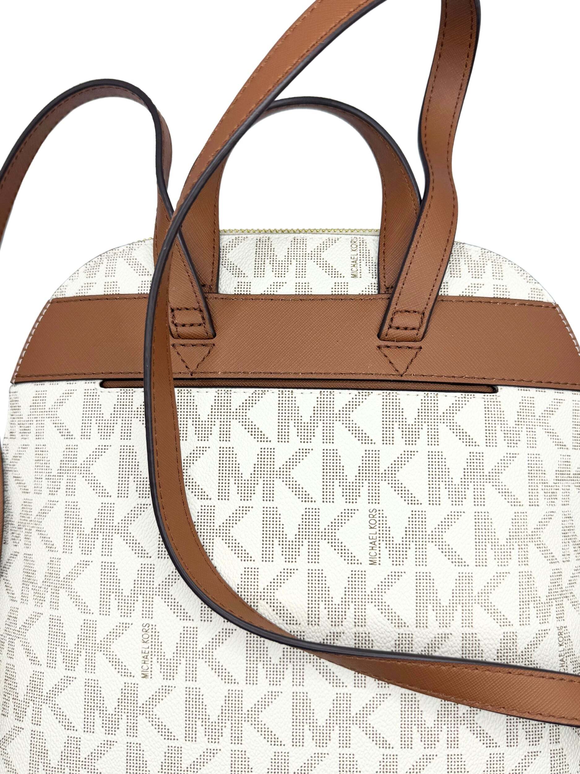 Стильний жіночий рюкзак Michael Kors з логотипом 1159814176 (Молочний, One size) — фото 8