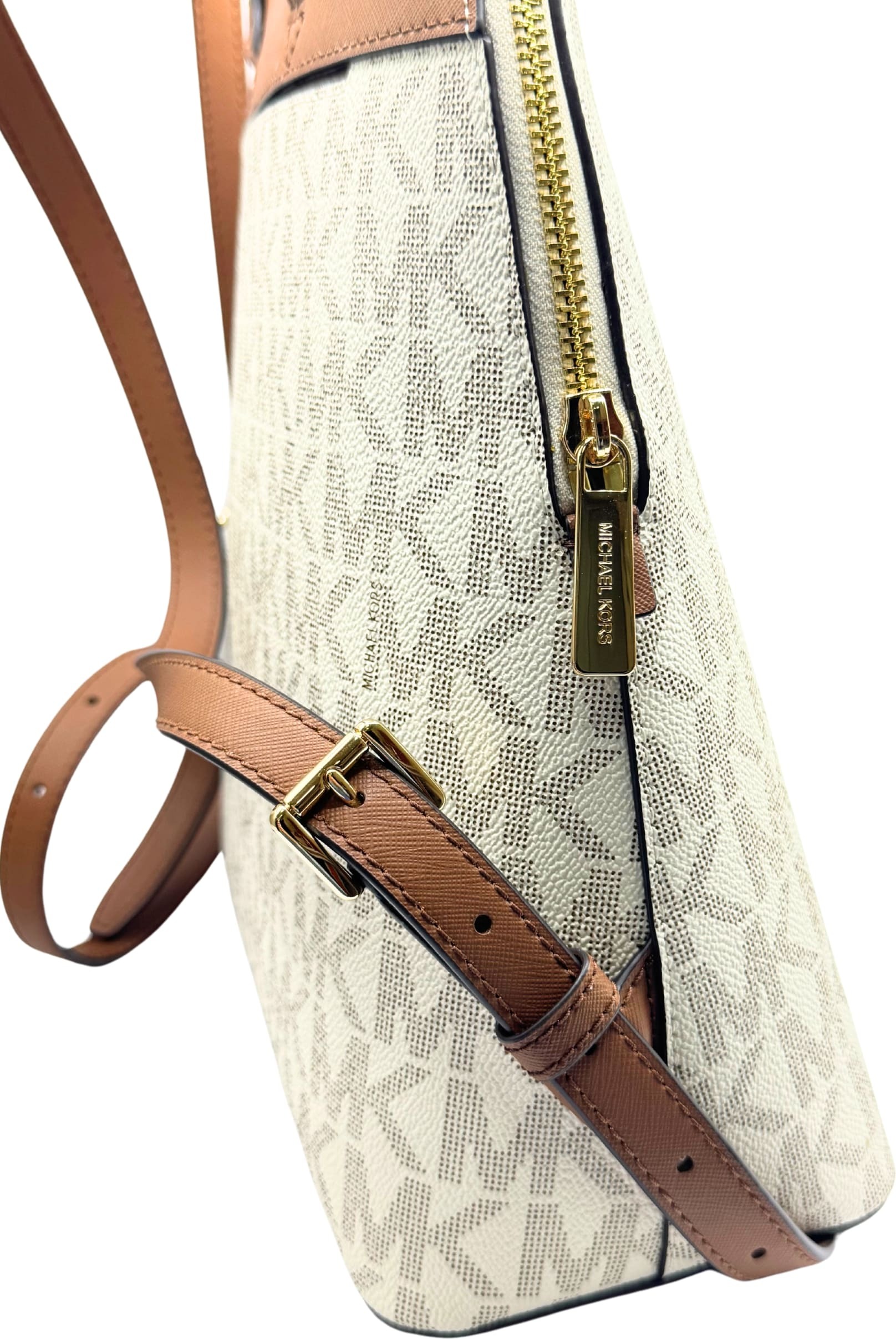 Стильний жіночий рюкзак Michael Kors з логотипом 1159814176 (Молочний, One size) — фото 9