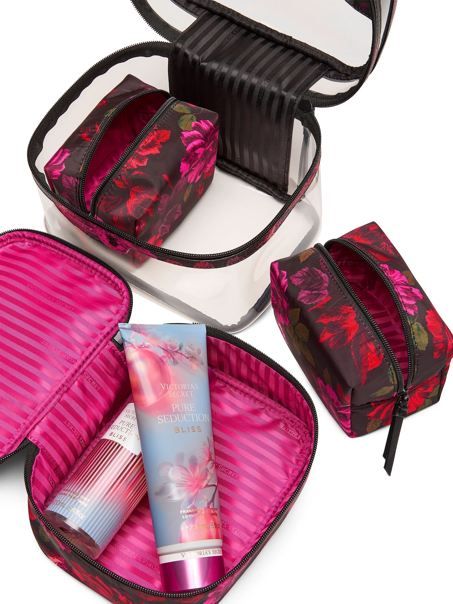 Набір дорожніх косметичок 4 в 1 Victoria's Secret 1159846766 (Різні кольори One size) — фото 3