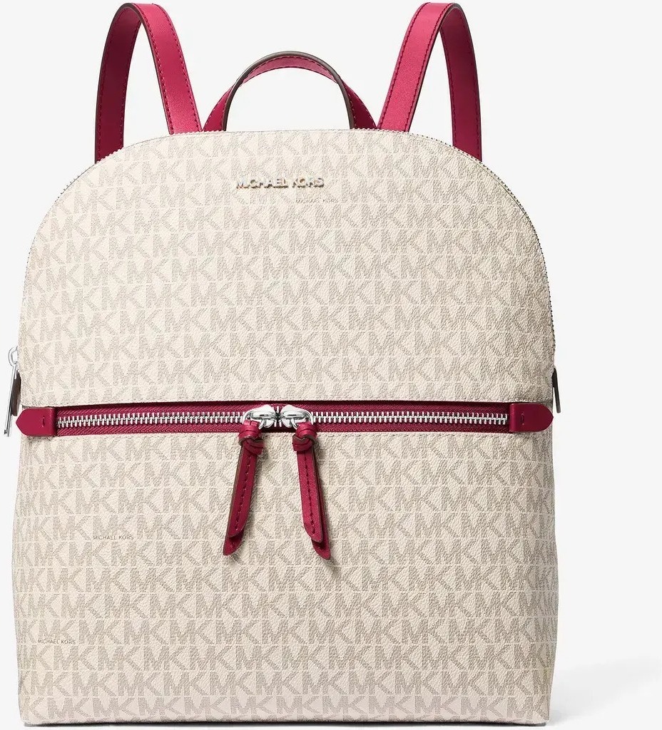 Стильний жіночий рюкзак Michael Kors з логотипом 1159840555 (Молочний/Рожевий One size) — фото 4