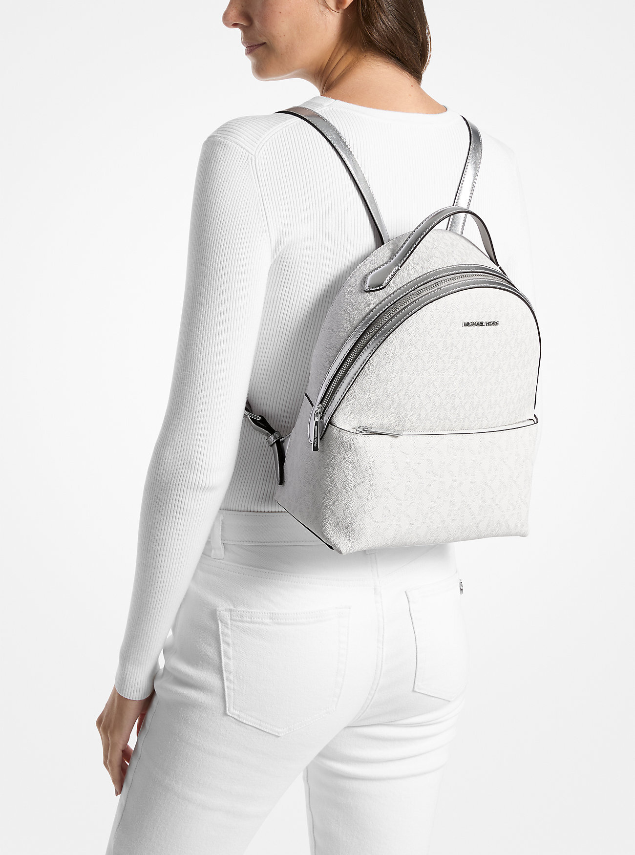 Жіночий набір Michael Kors рюкзак та гаманець 1159845109 (Білий One Size) — фото 4
