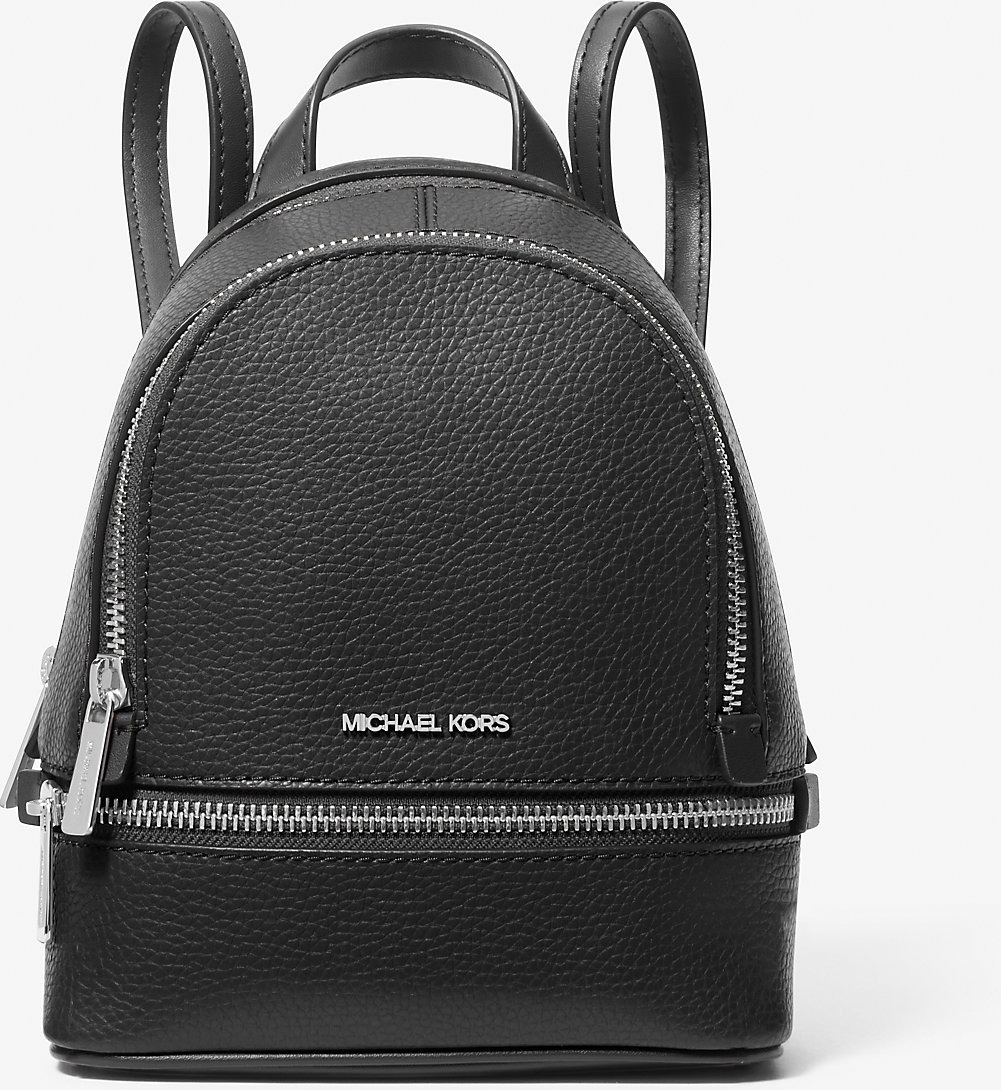 Маленький жіночий рюкзак Rhea Michael Kors з натуральної шкіри 1159847671 (Чорний One size) — фото 4