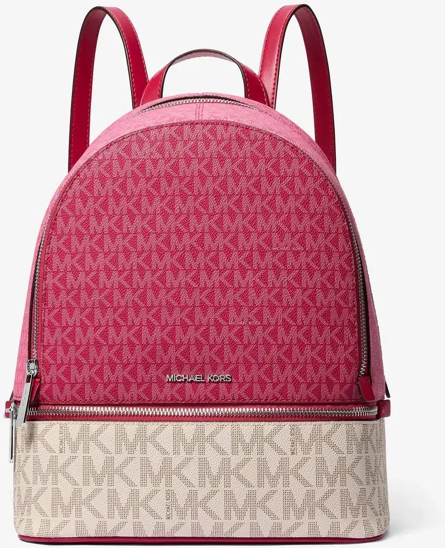 Стильний рюкзак Rhea Michael Kors з принтом 1159848257 (Молочний/Рожевий One size) — фото 4