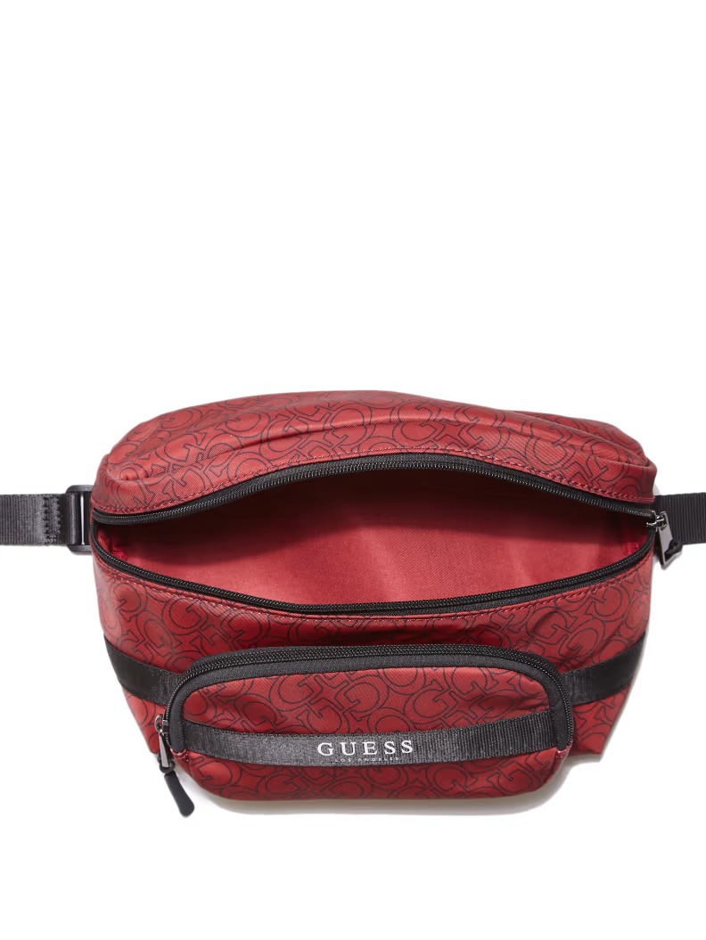 Поясна сумка Guess бананка слінг 1159783513 (Червоний, One size) — фото 2