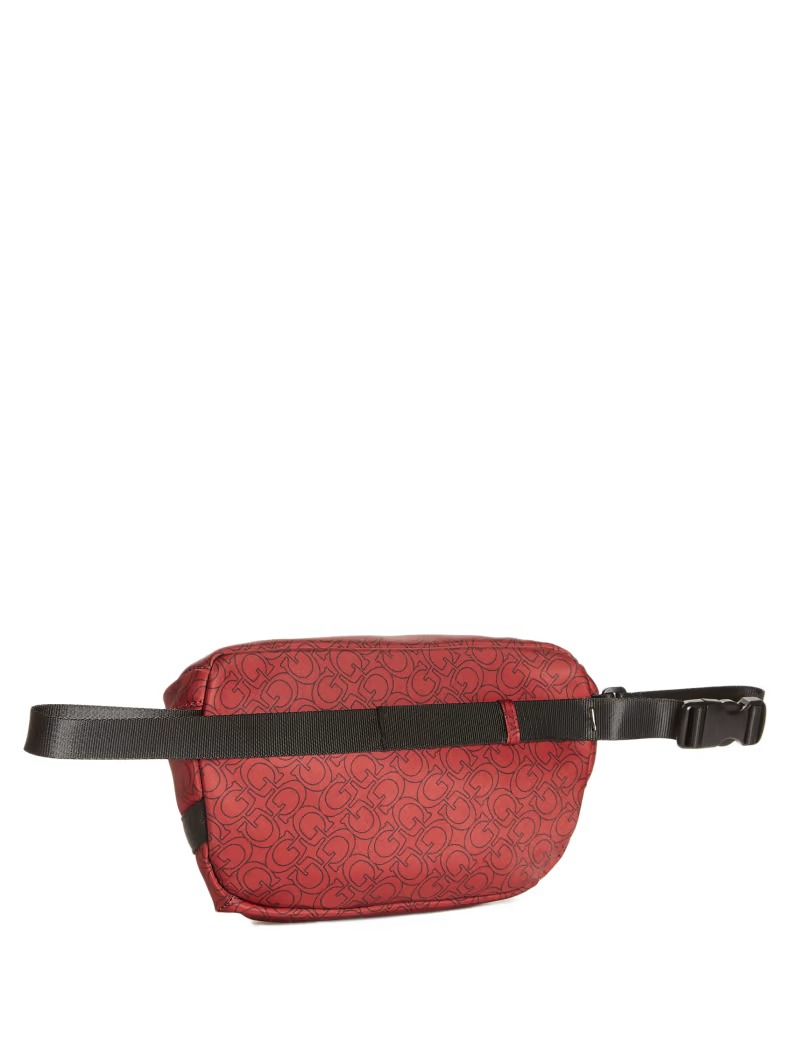 Поясна сумка Guess бананка слінг 1159783513 (Червоний, One size) — фото 3