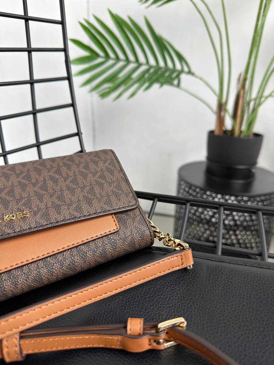 Жіноча сумка Michael Kors кроссбоді з гаманцем 1159783554 (Коричневий, One size) — фото 9