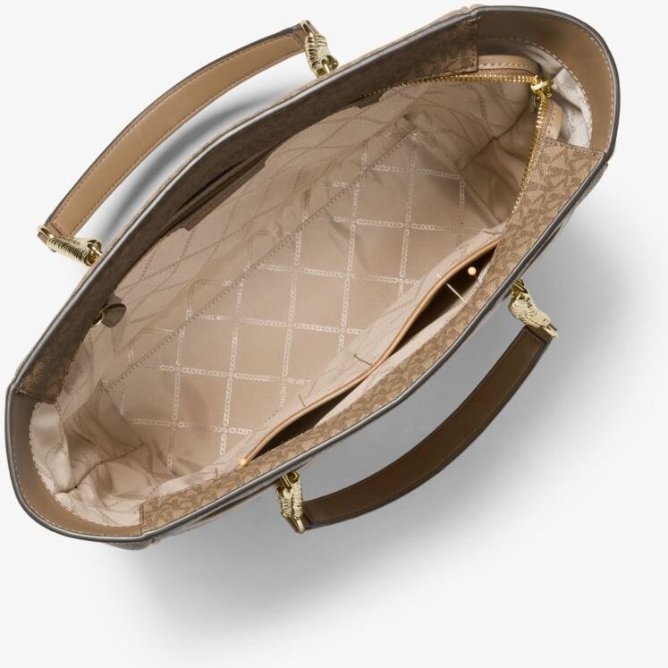 Жіноча сумка Michael Kors на блискавці з логотипом 1159785290 (Коричневий, One size) — фото 5