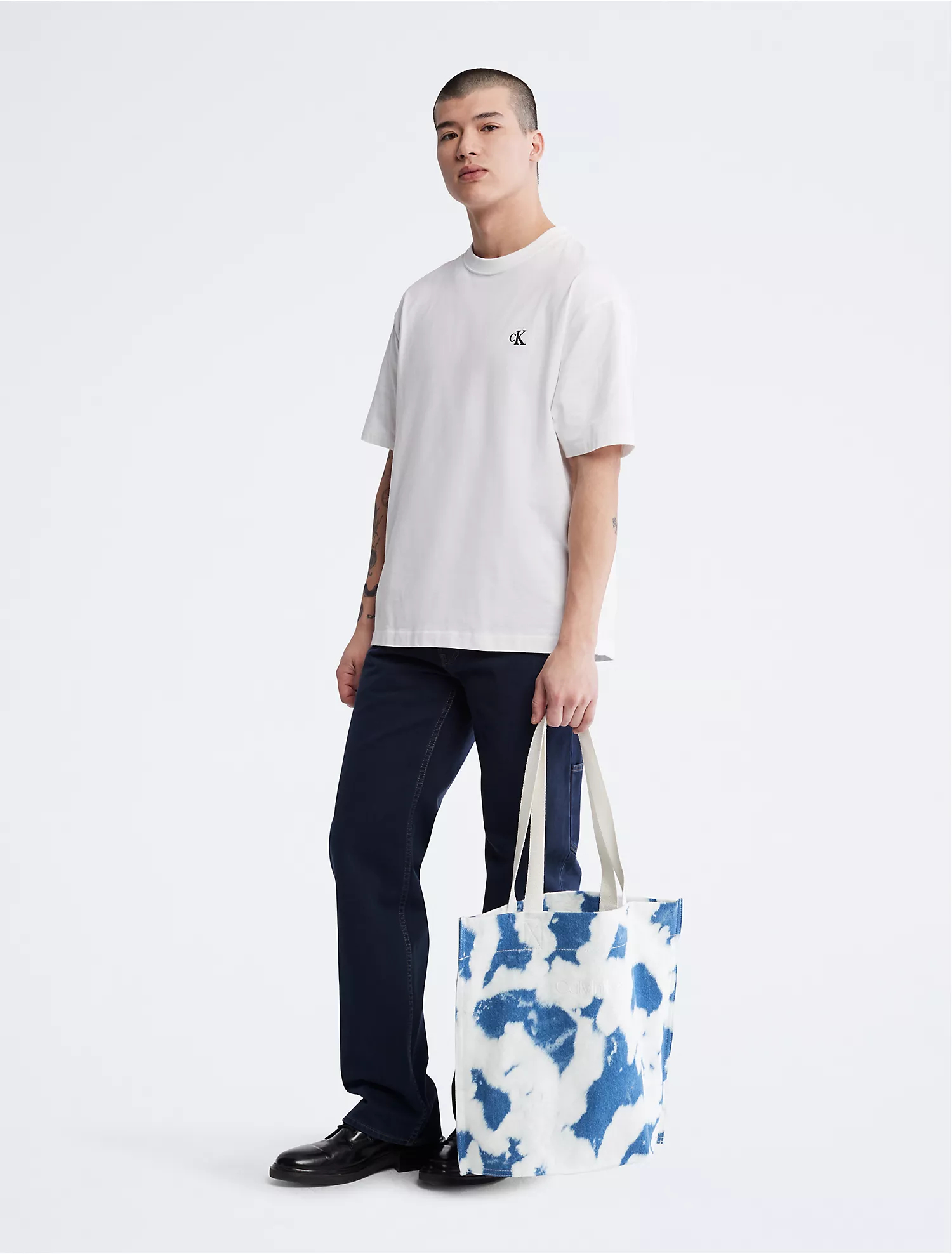 Велика сумка Calvin Klein шоппер із принтом 1159789112 (Білий, One Size) — фото 4