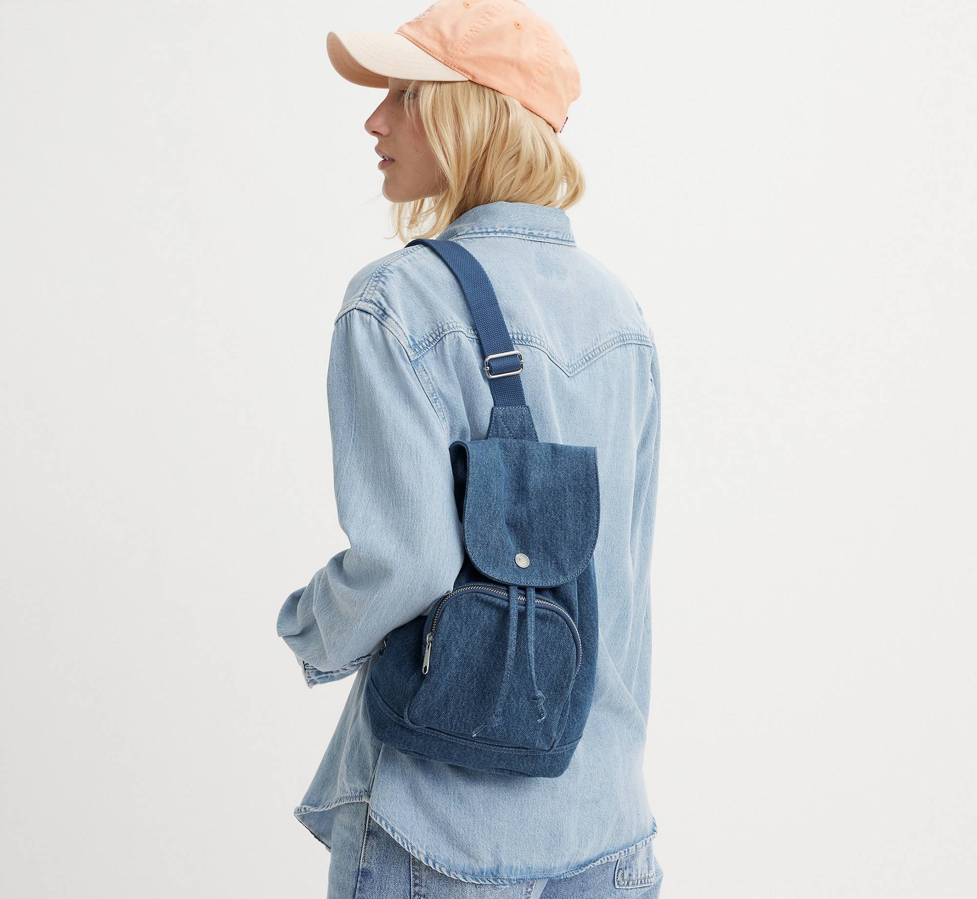 Фірмова поясна сумка-слінг Levi´s 1159811180 (Білий/синій, One size) — фото 3