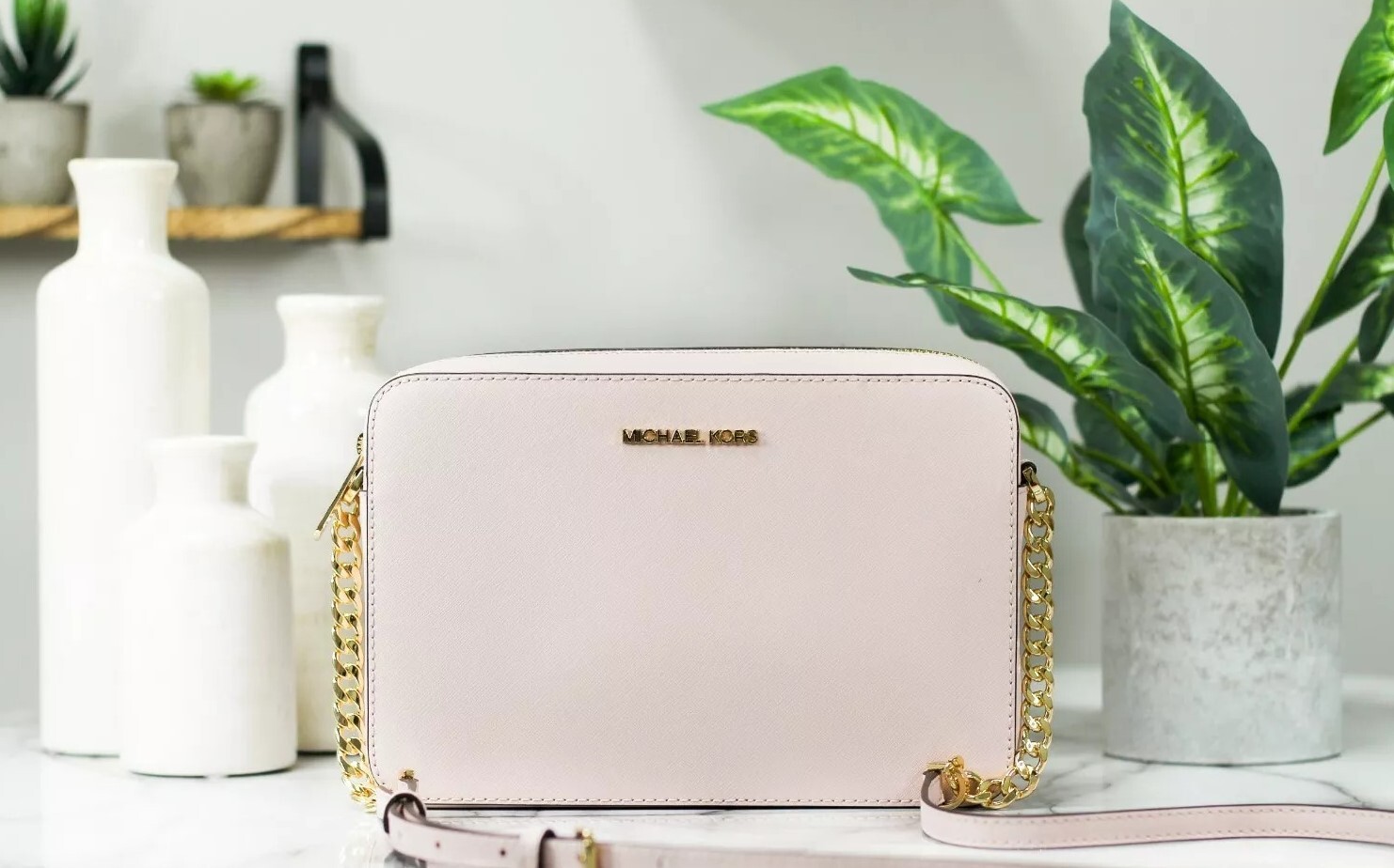 Шкіряна жіноча сумка кроссбоді Michael Kors 1159812824 (Рожевий, One size) — фото 8