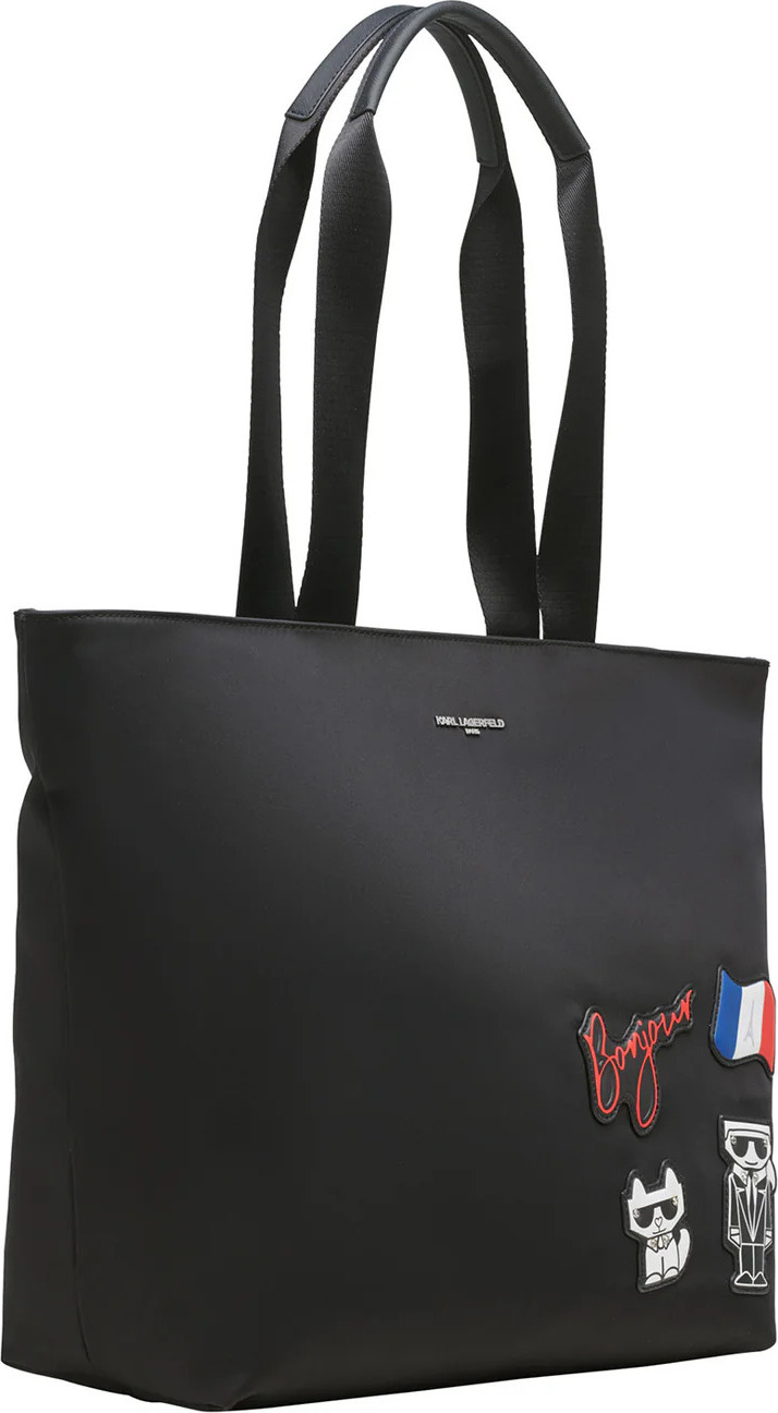 Жіноча сумка Karl Lagerfeld Paris з нашивками 1159815112 (Чорний One size) — фото 4