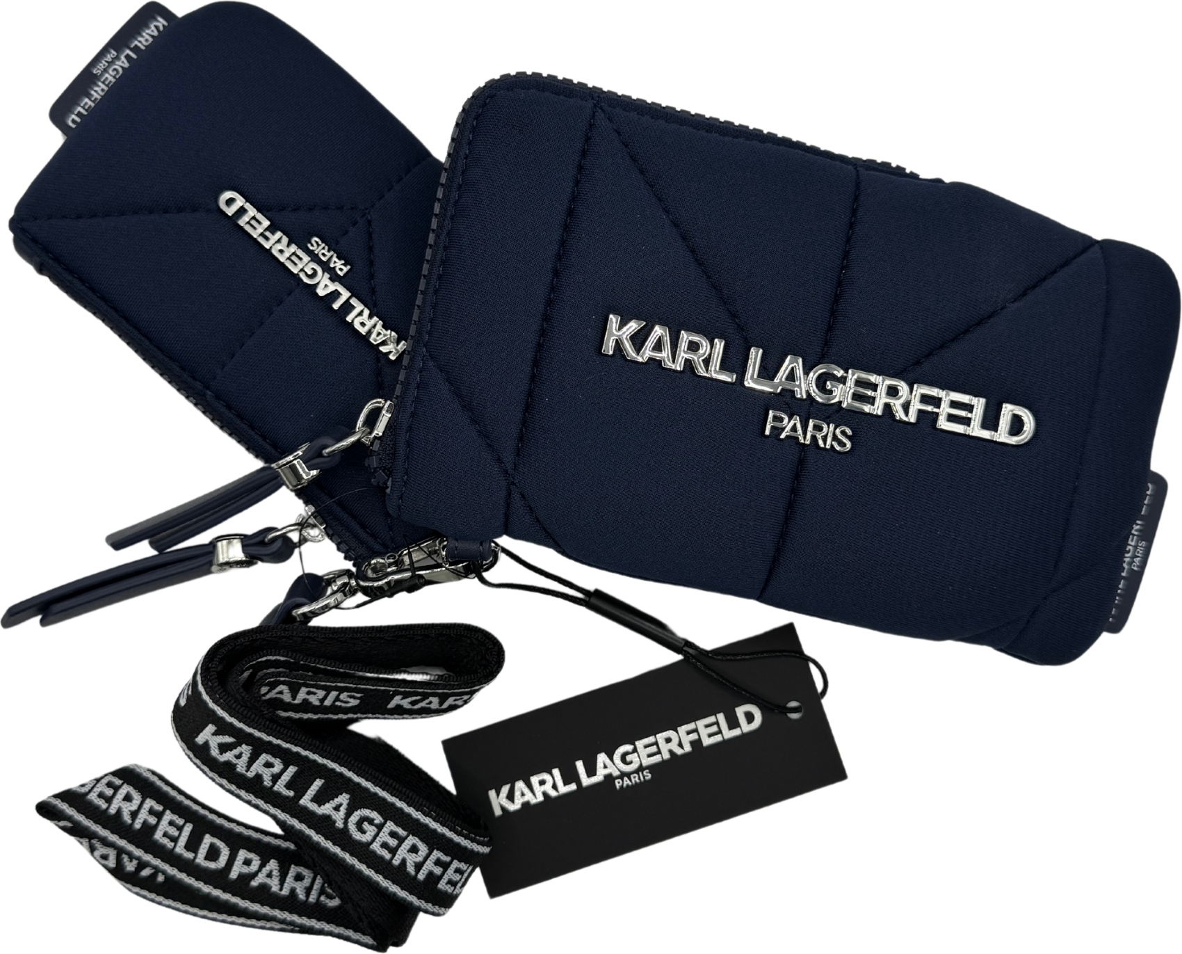 Комплект сумка міні-кроссбоді та гаманець Karl Lagerfeld Paris 1159815115 (Білий/синій One size) — фото 3