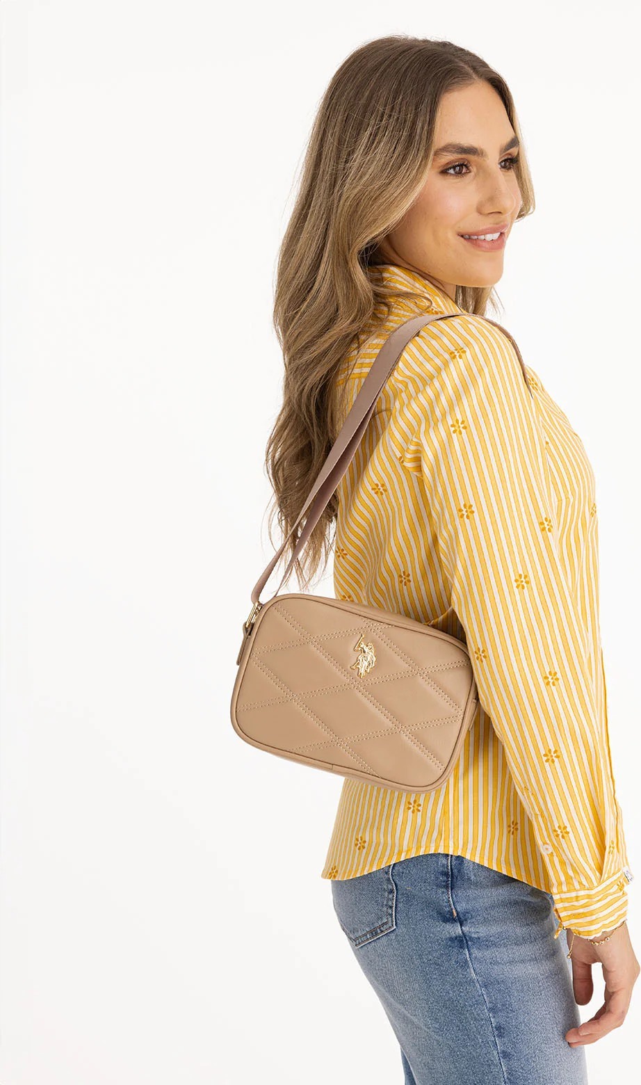 Жіноча сумка кроссбоді U.S. Polo Assn з логотипом 1159815386 (Коричневий One size) — фото 4