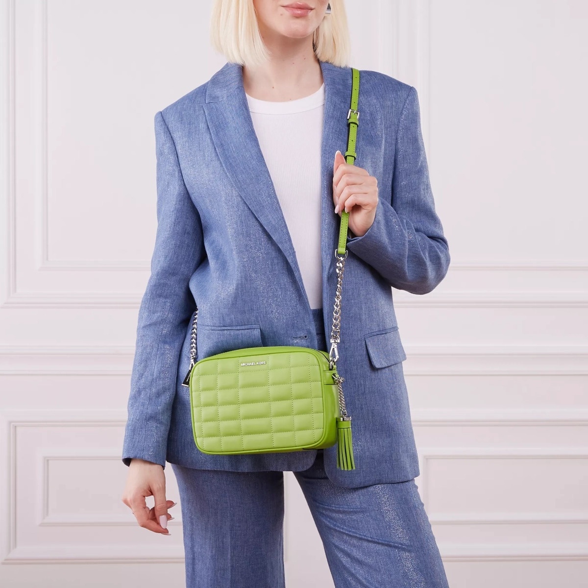 Жіноча шкіряна сумка Michael Kors на блискавці 1159818640 (Зелений One size) — фото 11