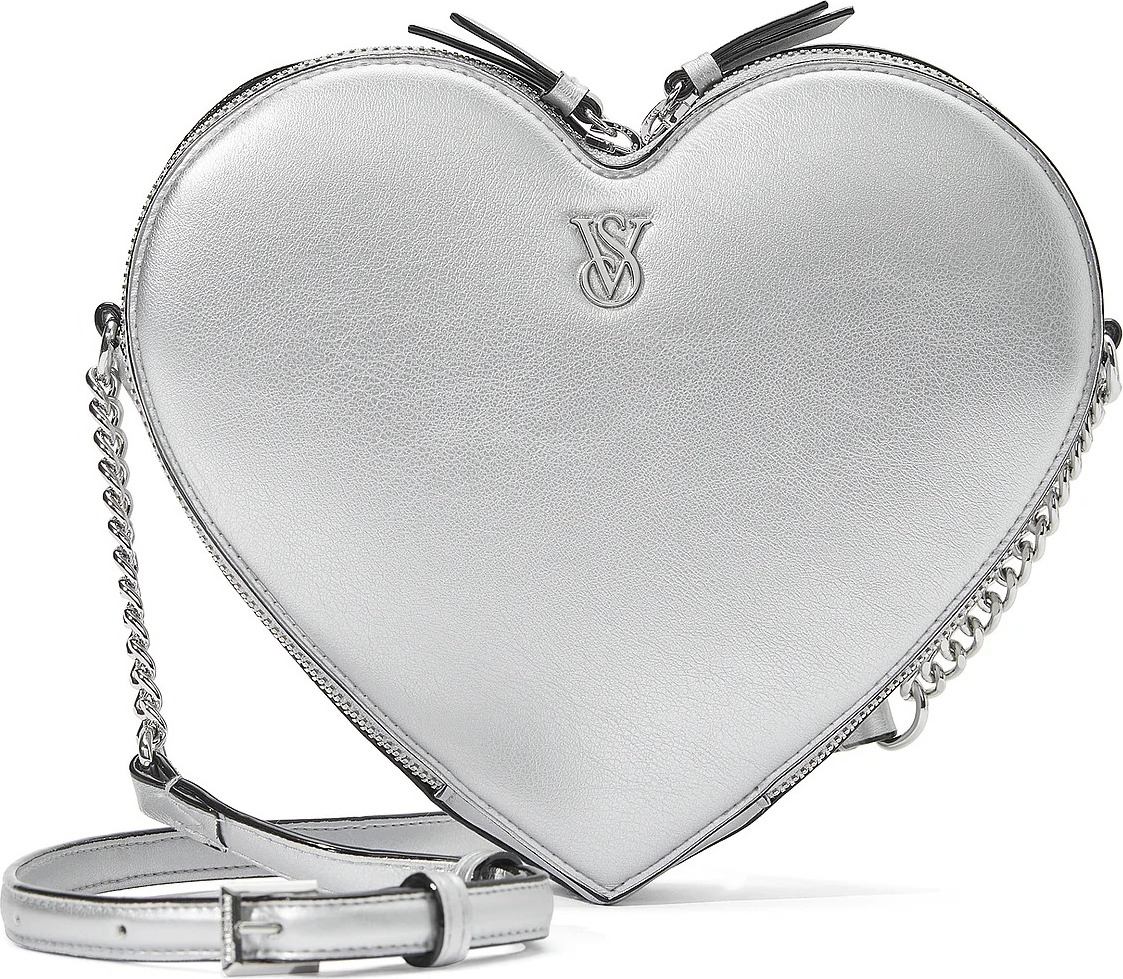 Жіноча сумка кроссбоді Victoria's Secret у формі серця 1159821055 (Сріблястий One size) — фото 4