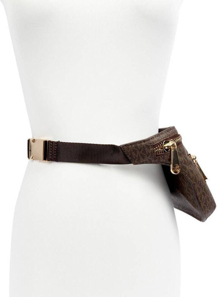 Поясна сумка Michael Kors з екошкіри 1159821390 (Коричневий One size) — фото 6