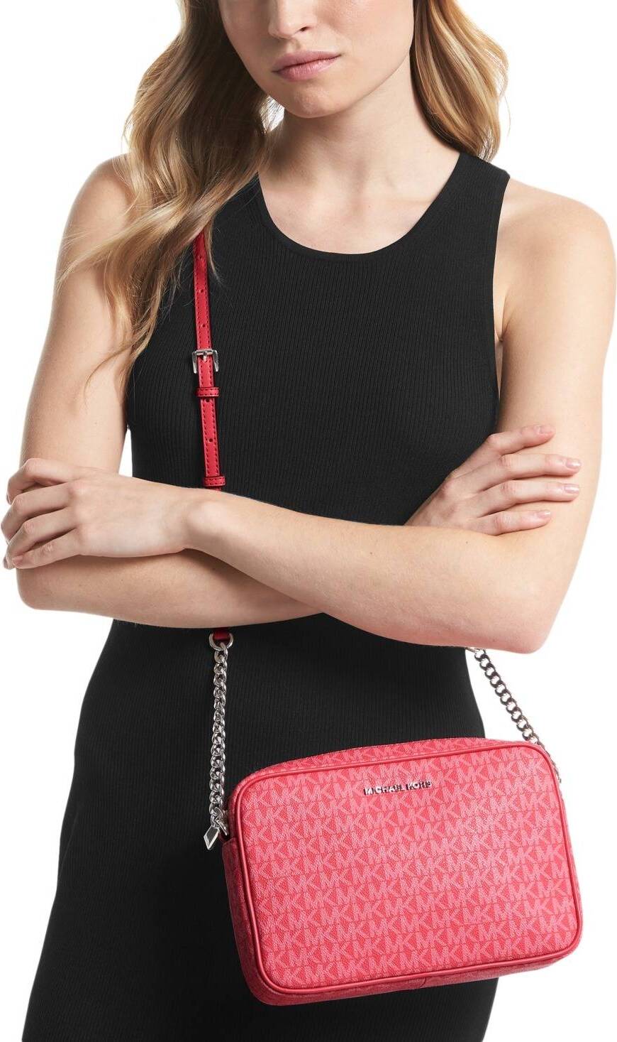 Жіночий комплект Michael Kors сумка кроссбоді та гаманець 1159822709 (Рожевий One size) — фото 12