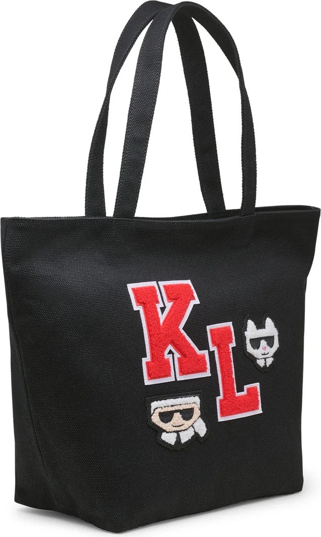 Жіноча сумка-шоппер Karl Lagerfeld Paris з нашивками 1159827755 (Чорний One size) — фото 5