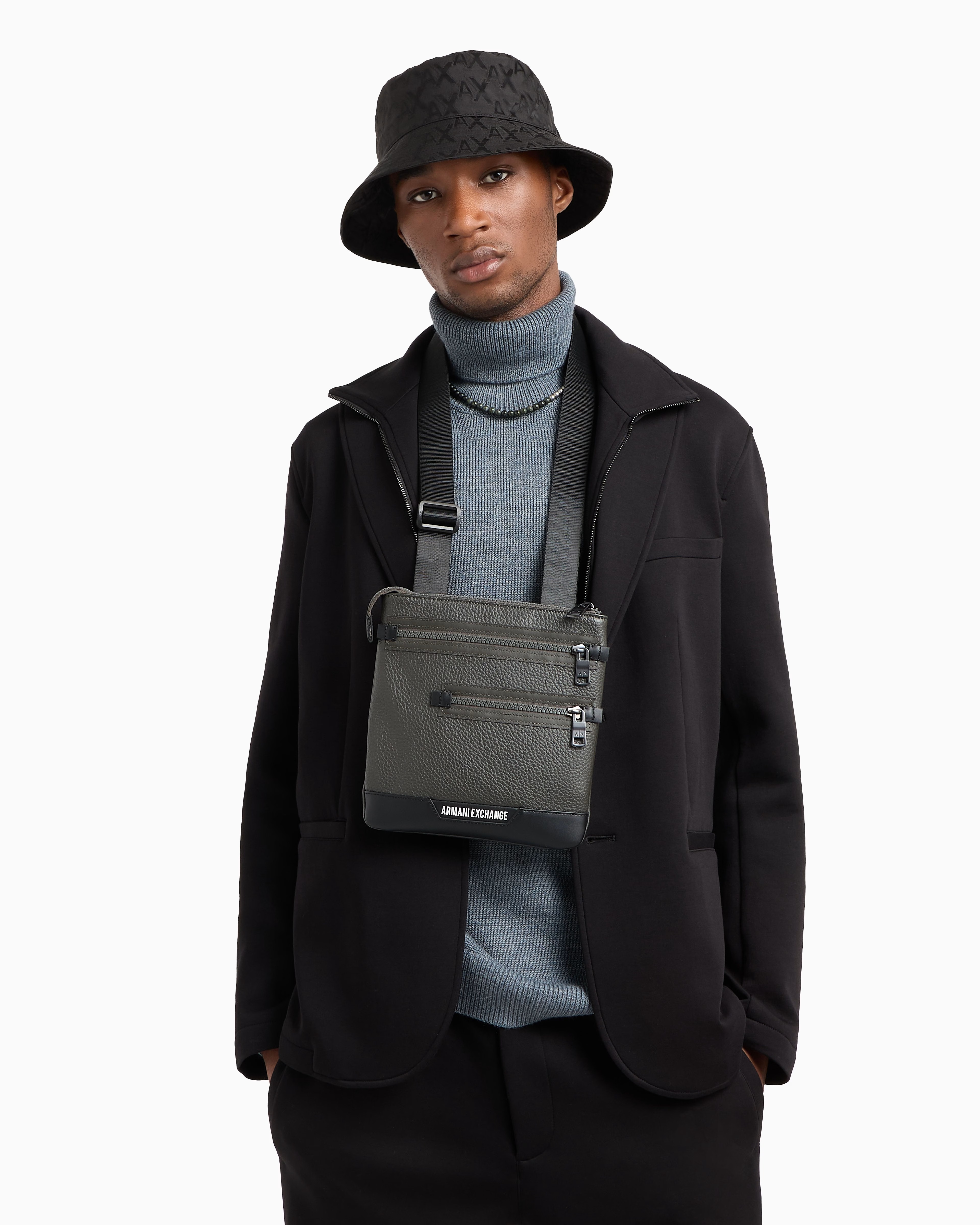 Чоловічі сумки Armani Exchange через плече 1159829966 (Сірий One size) — фото 5