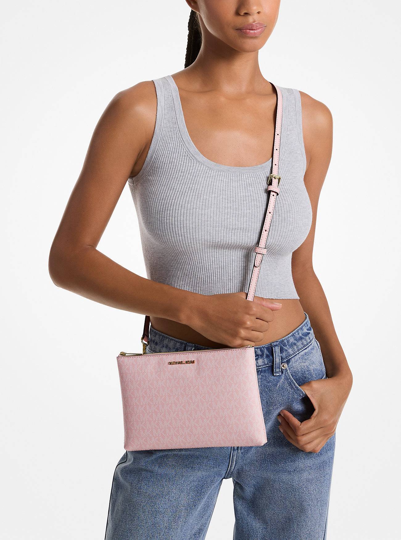 Набір сумок Michael Kors тоут та дві сумки-кроссбоді 1159832724 (Рожевий One size) — фото 7
