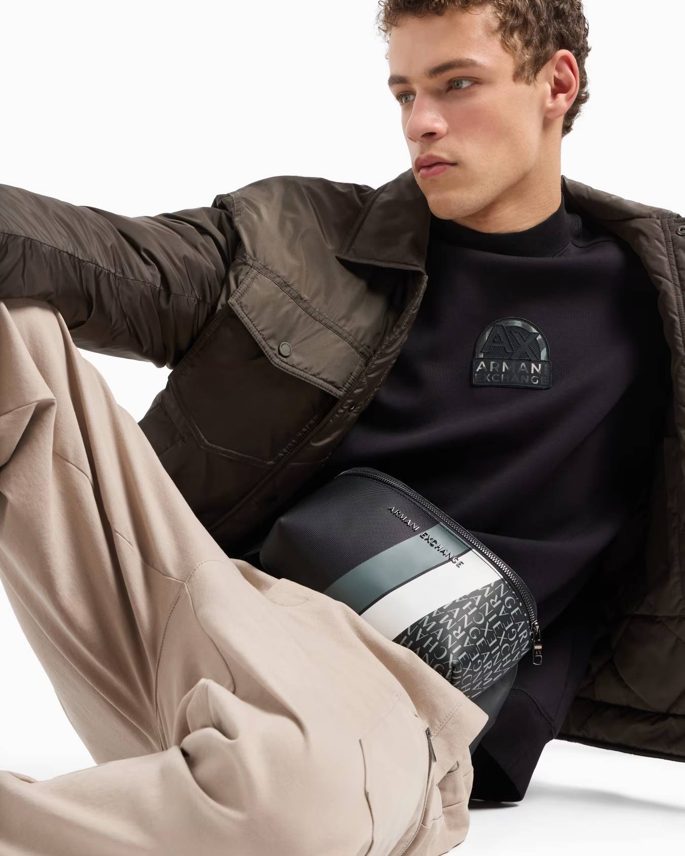 Чоловічі поясні сумки Armani Exchange 1159833536 (Чорний One size) — фото 6