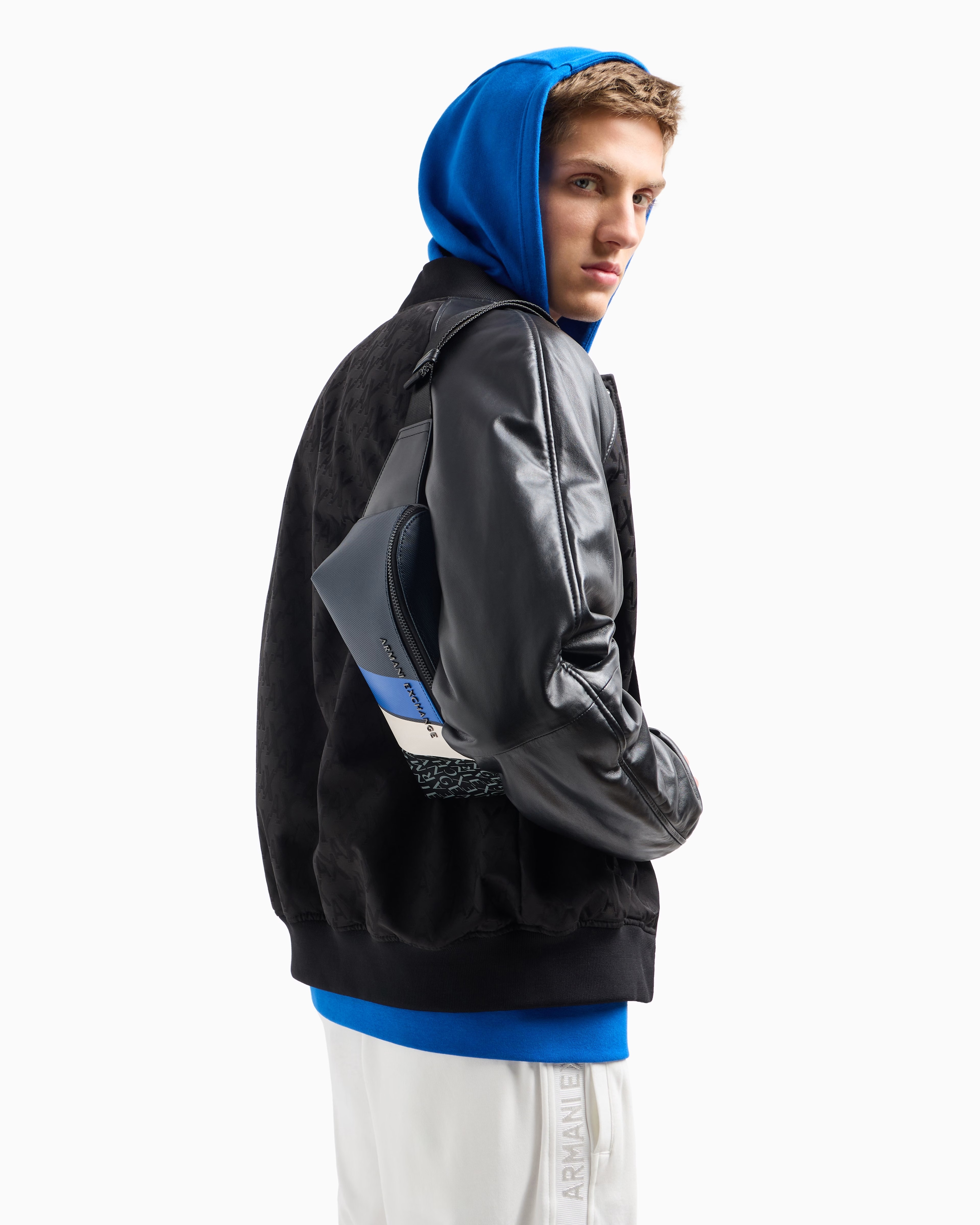 Чоловічі поясні сумки Armani Exchange 1159834201 (Синій One size) — фото 7