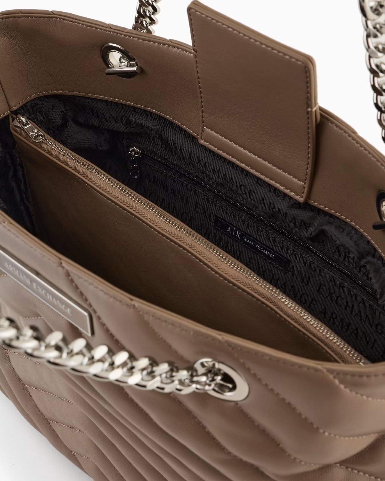 Стьобана сумка Armani Exchange 1159834825 (Бежевий One size) — фото 7