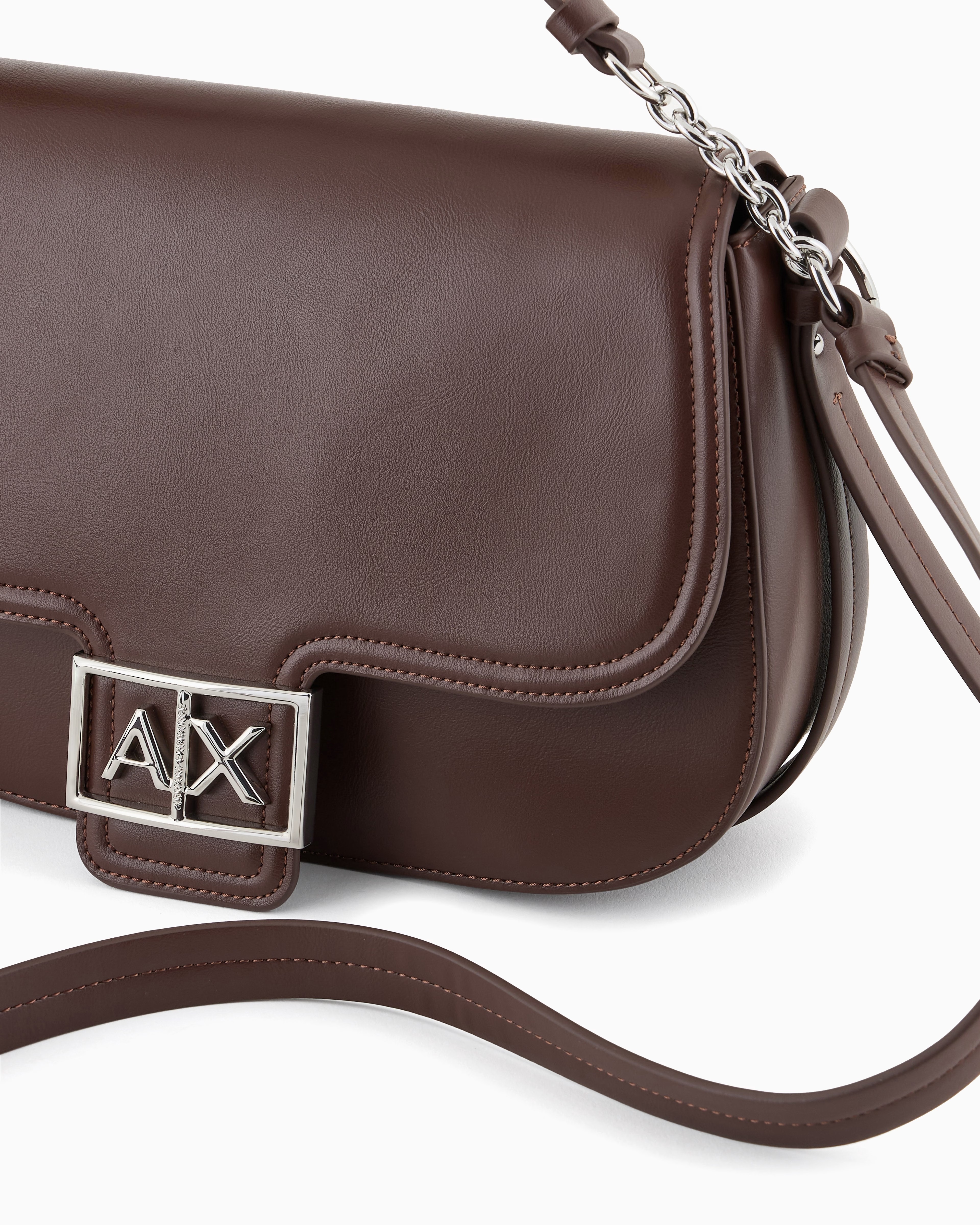 Жіноча сумка через плече з логотипом Armani Exchange 1159839055 (Коричневий One size) — фото 7