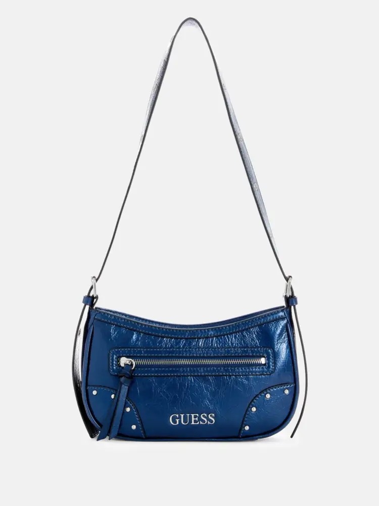 Сумка на плече Guess із лакованої екошкіри 1159840078 (Синій One size) — фото 2