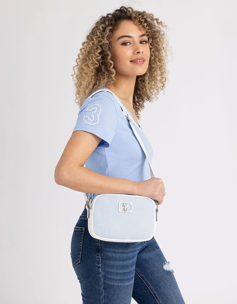 Жіноча сумка кроссбоді US Polo Assn з логотипом 1159843740 (Блакитний One size) — фото 5