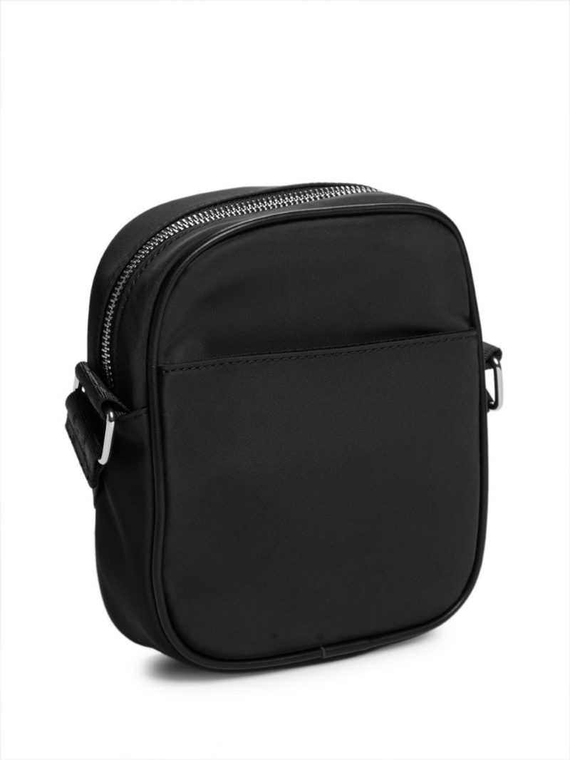 Нейлонова сумка через плече Mens Nylon PU Stripe Crossbody Guess кроссбоді 1159844396 Чорний — фото 3