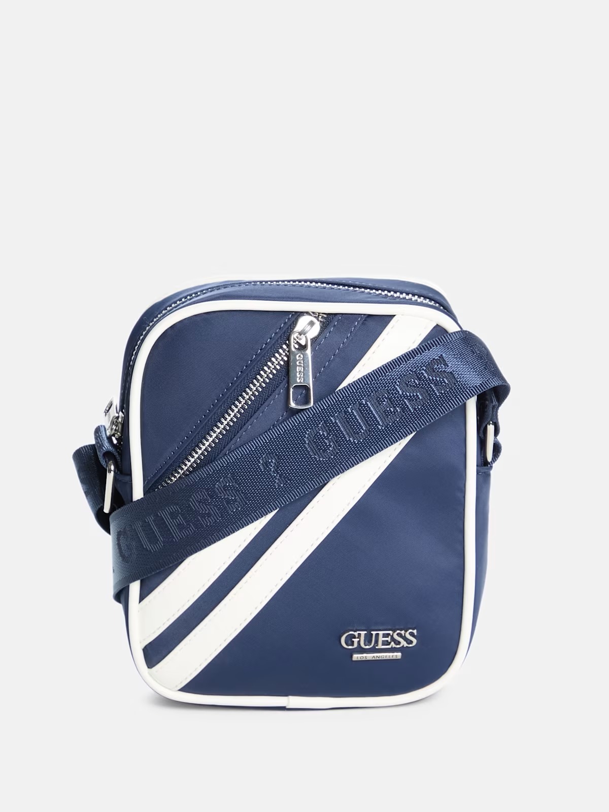 Нейлонова сумка через плече Stripe Crossbody Guess кроссбоді 1159844494 Синій — фото 3