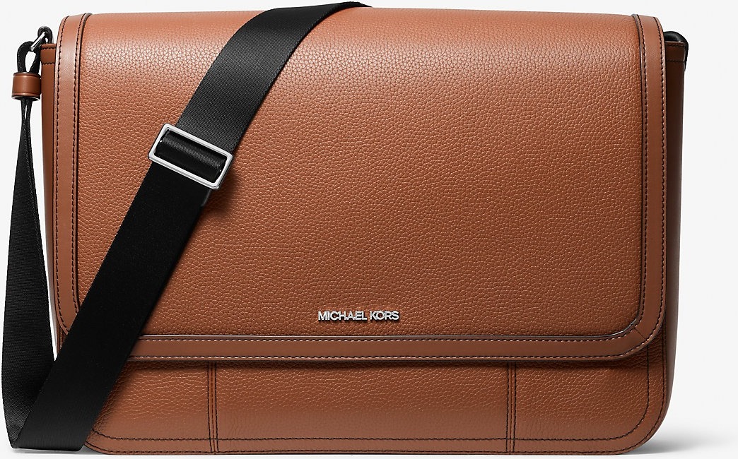 Шкіряний чоловічий набір Michael Kors сумка через плече та картхолдер 1159845120 Коричневий — фото 5