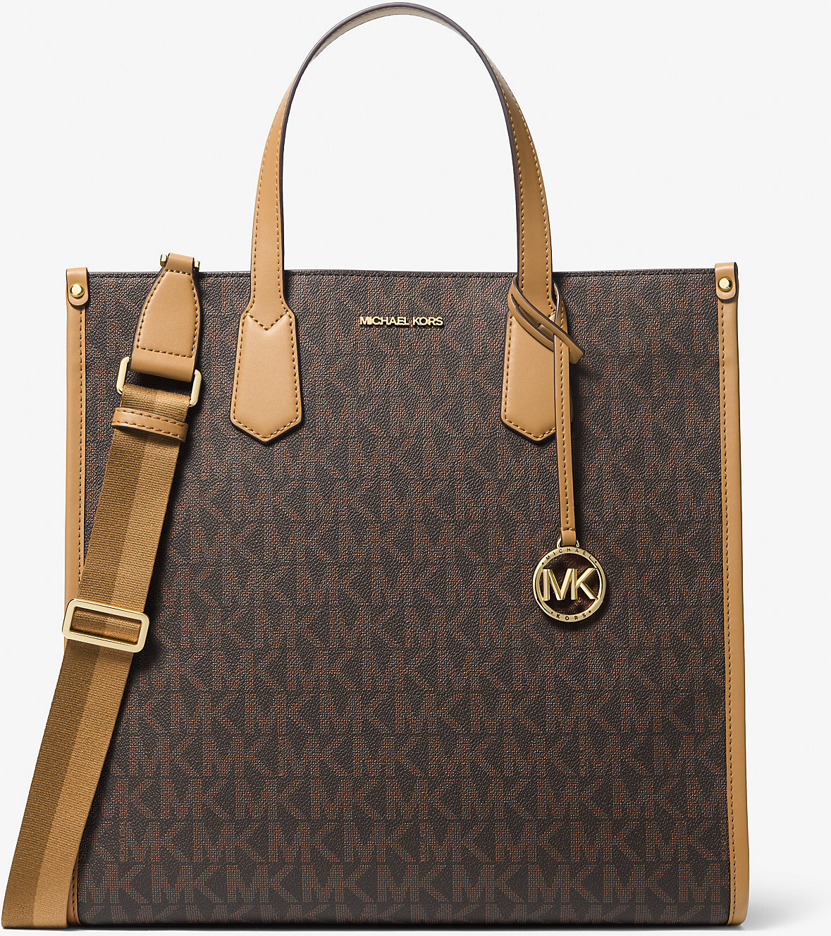 Жіночий комплект Michael Kors сумка тоут та шкіряний гаманець 1159845165 Коричневий — фото 4