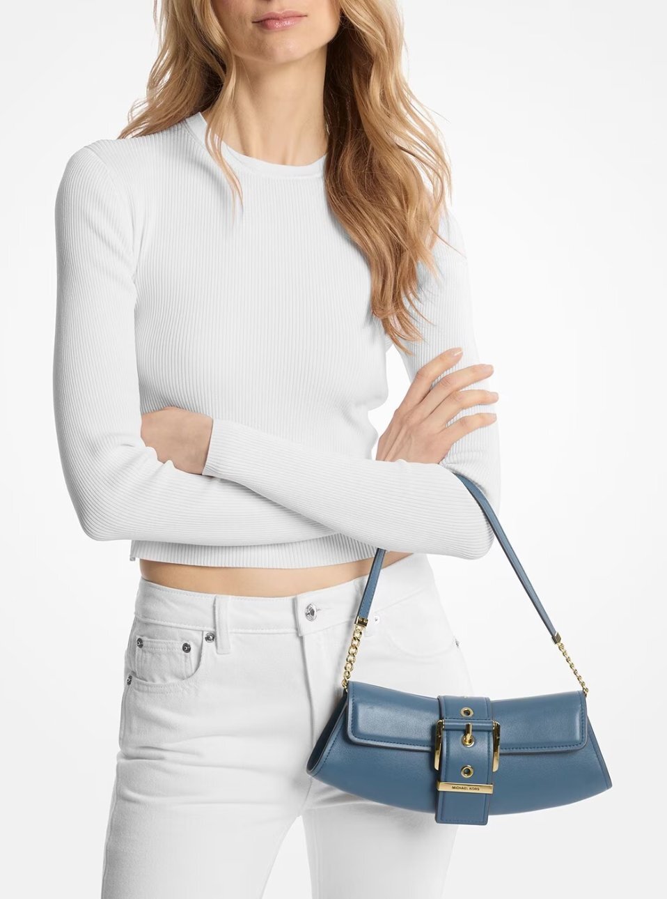 Жіночий набір COLBY Michael Kors сумка та гаманець 1159845174 Синій — фото 4
