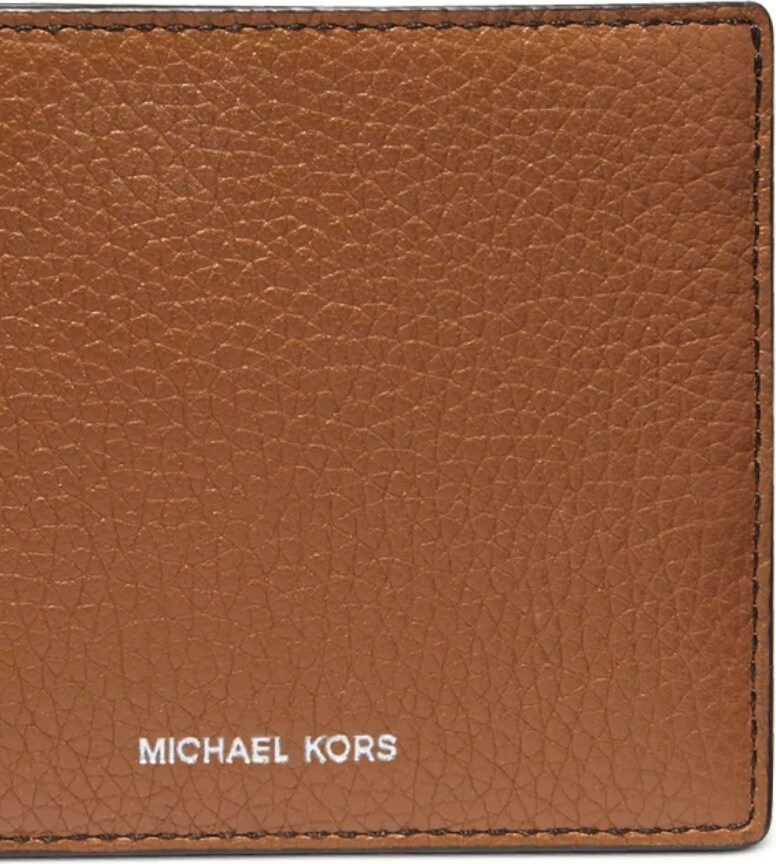 Чоловічий шкіряний комплект Cooper Michael Kors поясна сумка та гаманець 1159845238 Коричневий — фото 9