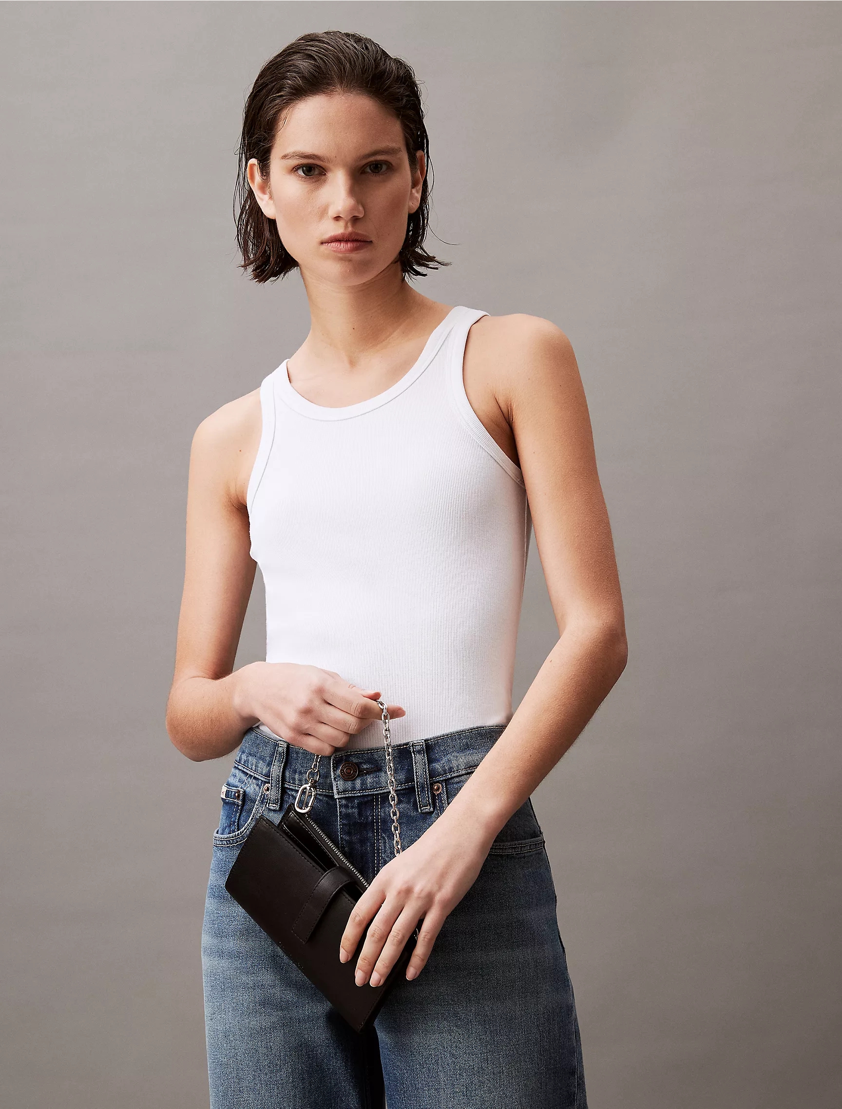 Жіночий набір Calvin Klein велика сумка тоут та гаманець-клатч 1159845581 Чорний — фото 8