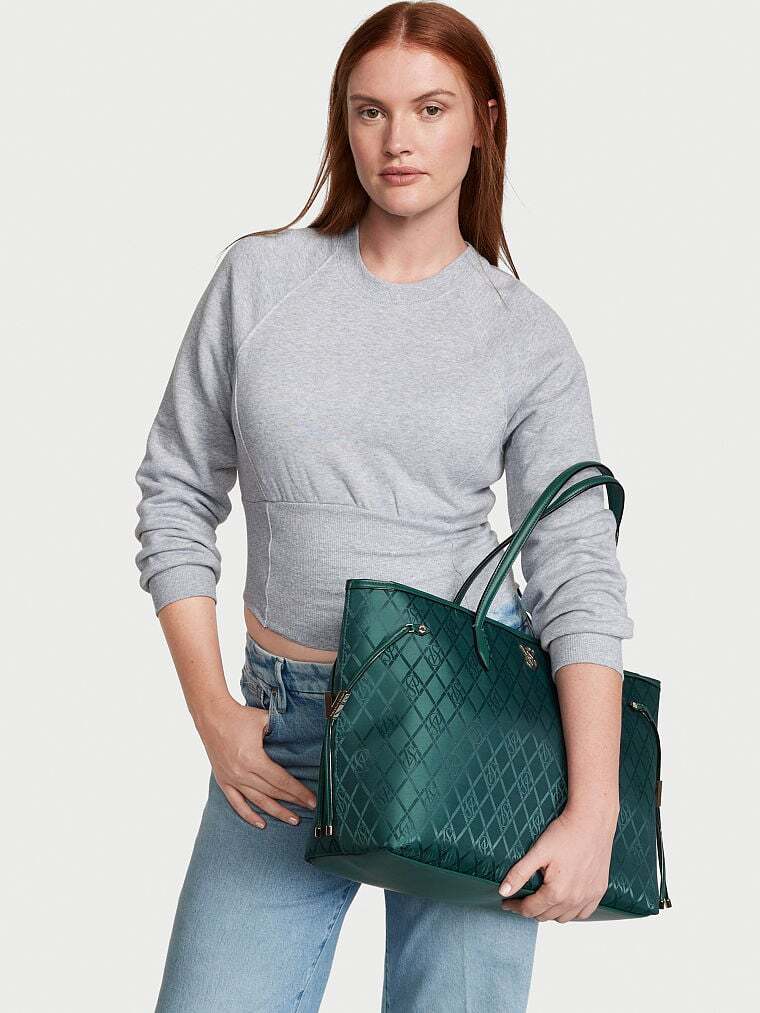 Жіночий набір Victoria's Secret сумка тоут та картхолдер 1159845906 Зелений — фото 10