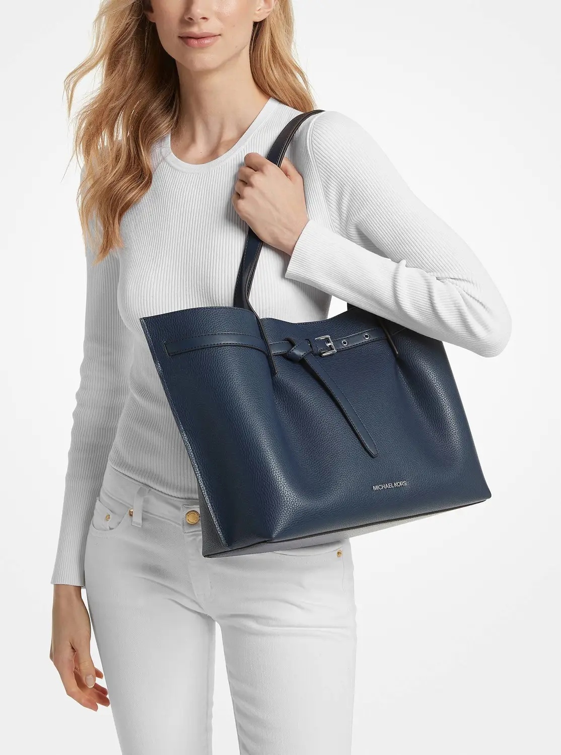 Жіночий набір Emilia Michael Kors сумка тоут та гаманець 1159846026 Синій — фото 4