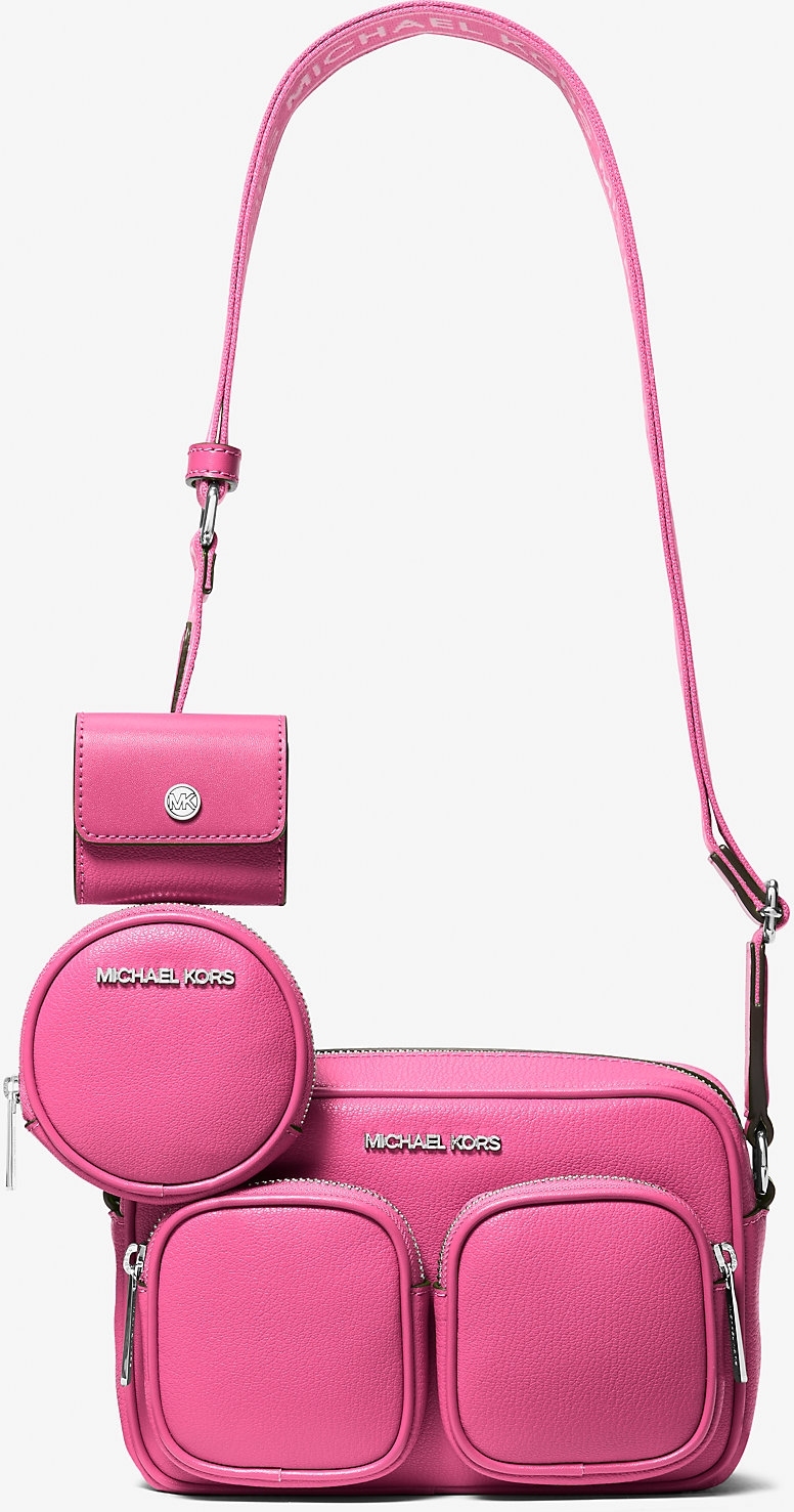 Шкіряна сумка кроссбоді з гаманцем та кейсом для навушників Jet Set Michael Kors 1159847416 Рожевий — фото 4
