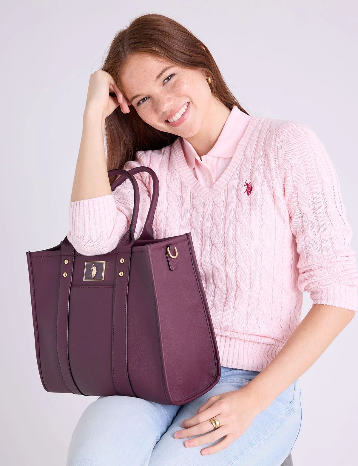 Сумка жіноча US Polo Assn з довгим ремінцем 1159850013 Бордовий — фото 6