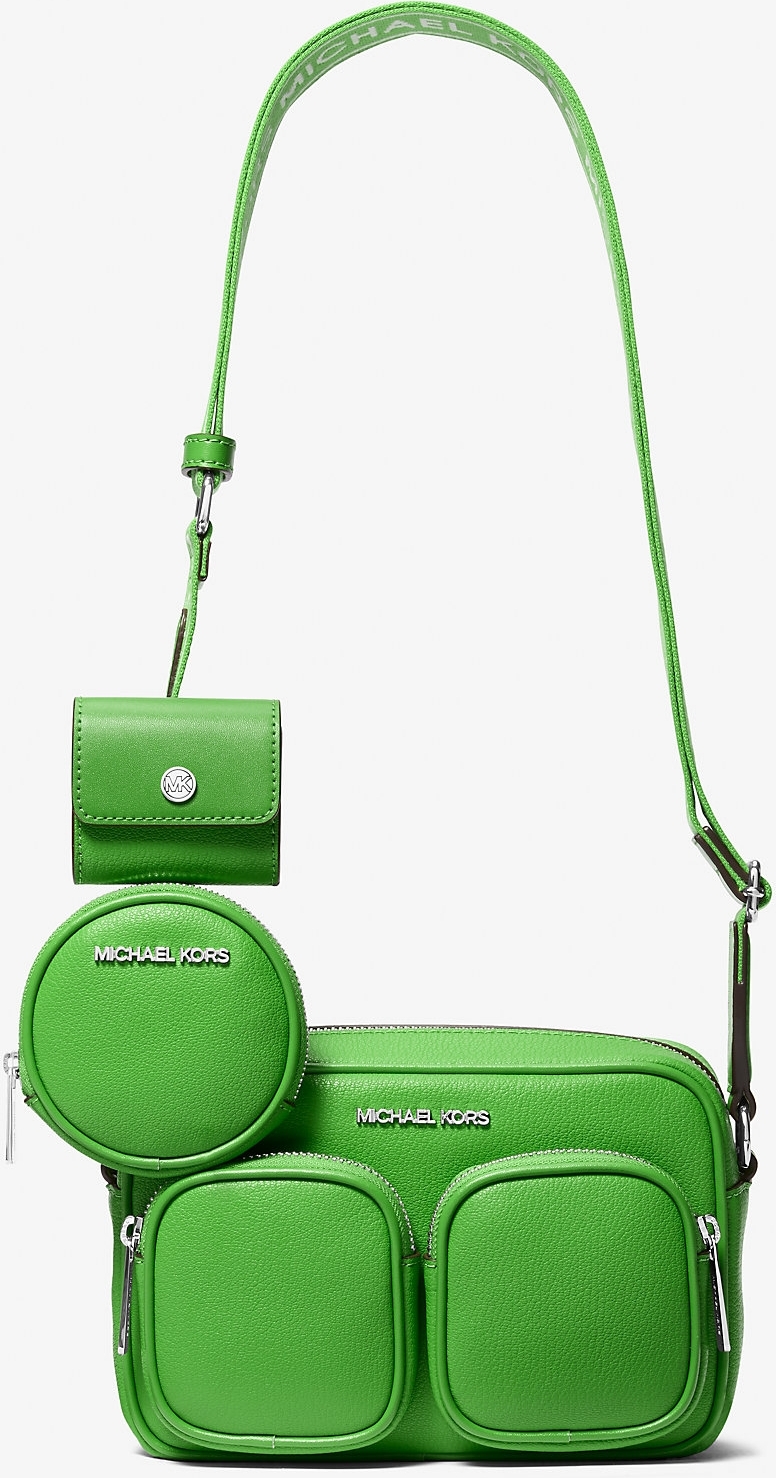 Шкіряна сумка кроссбоді з гаманцем та кейсом для навушників Jet Set Item Michael Kors 1159852167 Зелений — фото 4