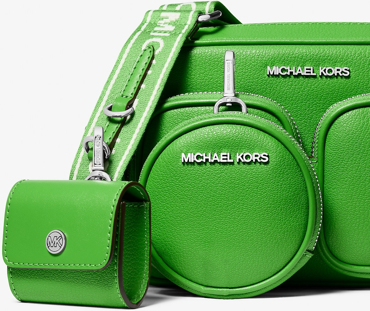 Шкіряна сумка кроссбоді з гаманцем та кейсом для навушників Jet Set Item Michael Kors 1159852167 Зелений — фото 7