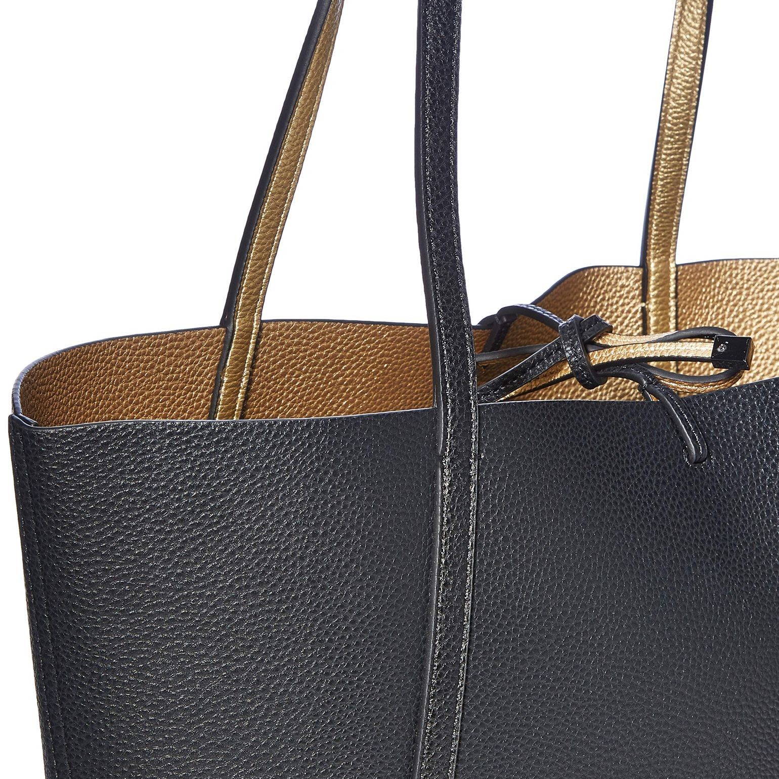Жіночий двосторонній набір Armani Exchange сумка та клатч 1159855331 Чорний/Золотистий — фото 6