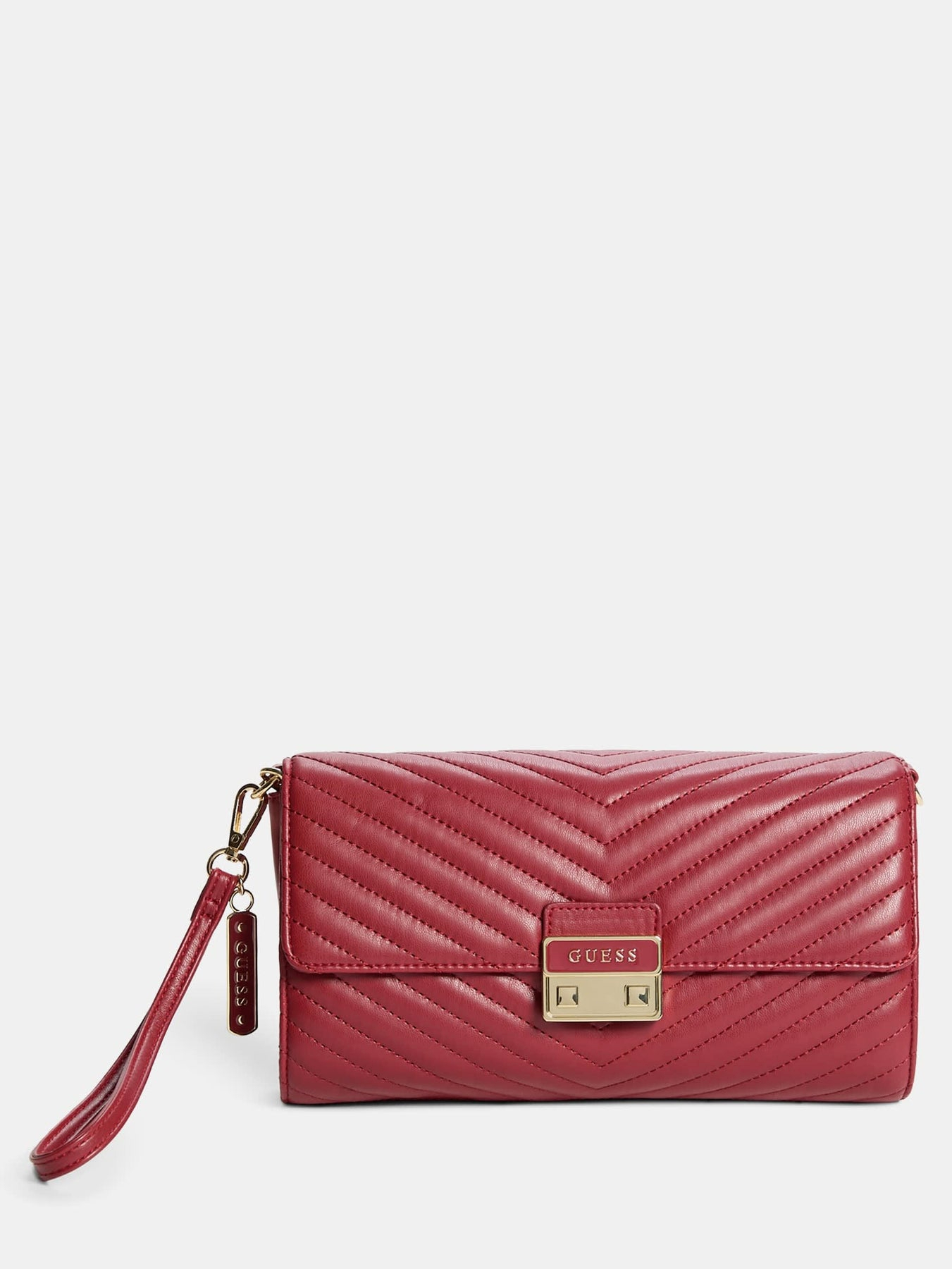 Жіноча сумка-клатч Elise Guess на ланцюжку 1159857951 Бордовий — фото 2