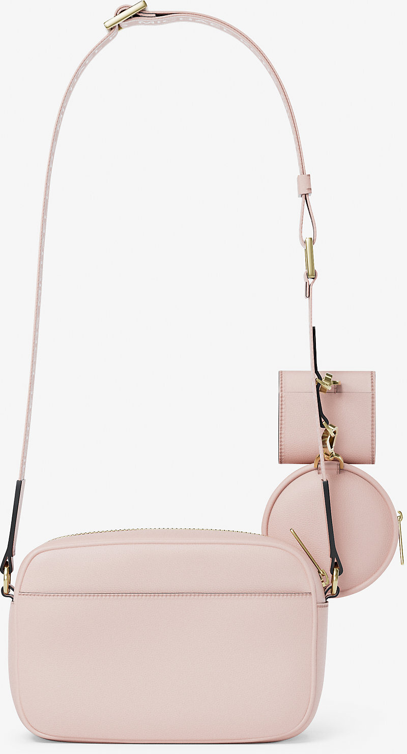 Шкіряна сумка кроссбоді з гаманцем та кейсом для навушників JET SET ITEM Michael Kors 1159857995 Рожевий — фото 5
