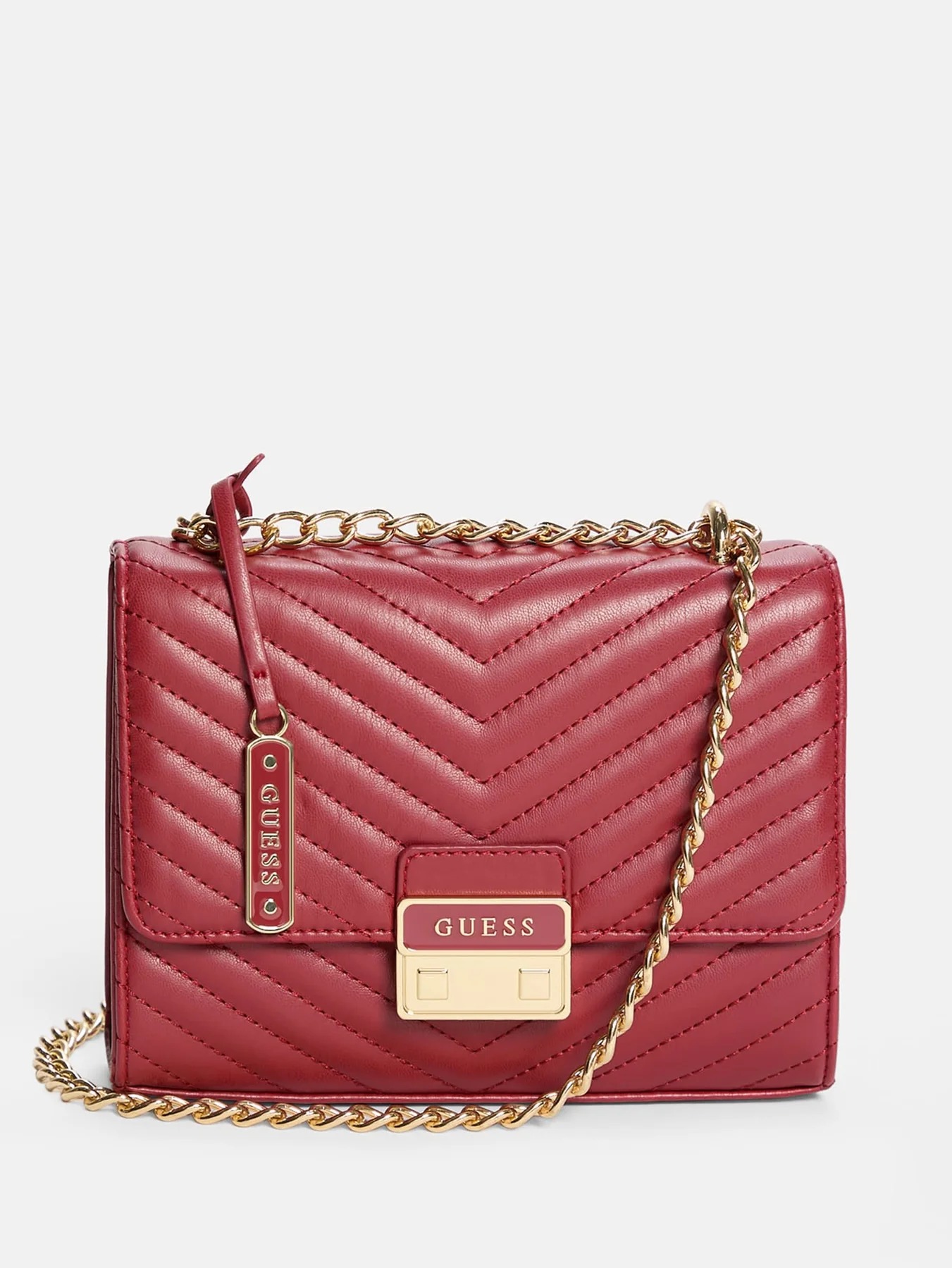 Сумка через плече Elise Guess з ланцюжком 1159858146 Бордовий — фото 2