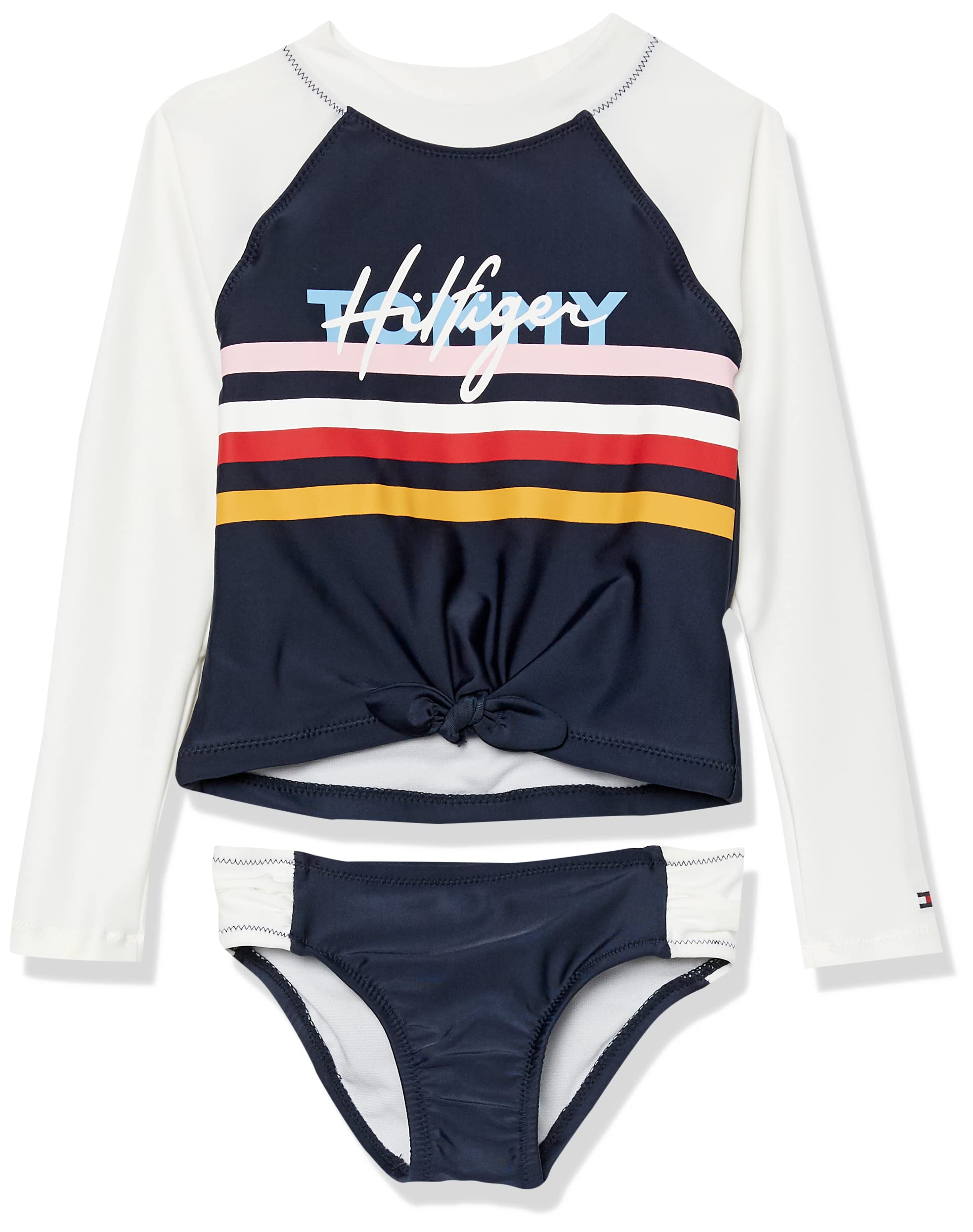 Купальник для дівчаток із захистом від сонця UPF 50+ від Tommy Hilfiger купальний лонгслів та плавки 115983891 — фото 1