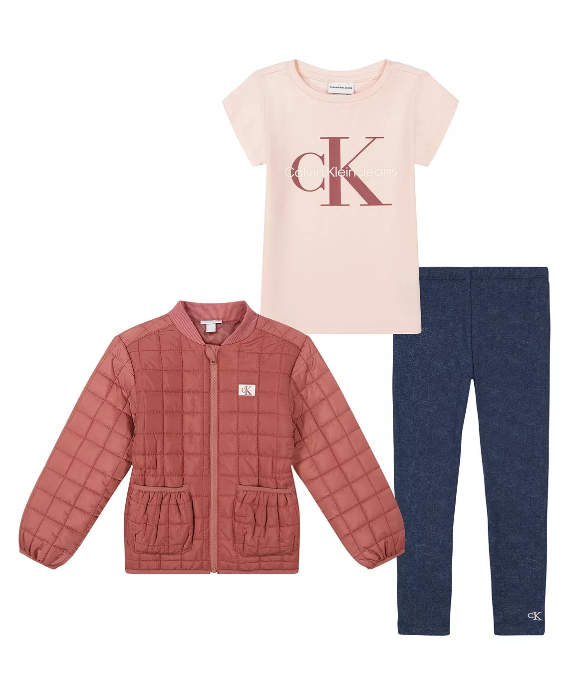 Дитячий комплект Calvin Klein куртка, футболка та легінси 1159839097 — фото 1