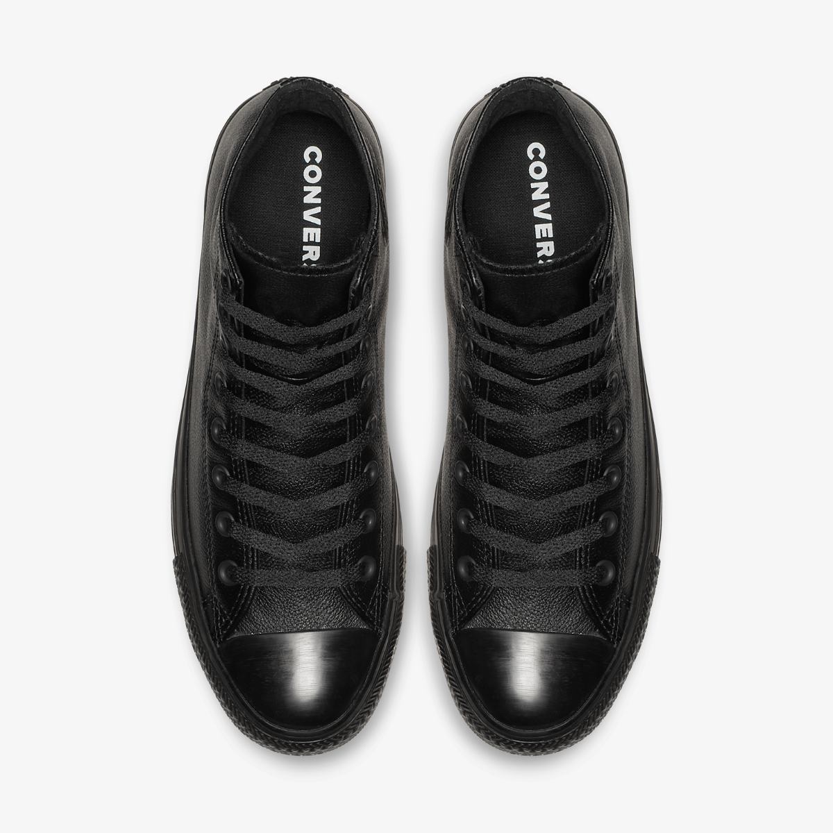 Кеди Converse Chuck Taylor All Star Hi Leather Black Mono 135251C — фото 1